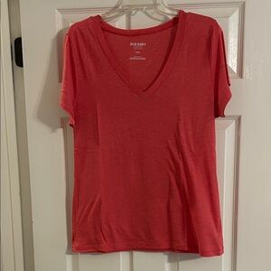 Old Navy Women's Coral V-Neck Tee